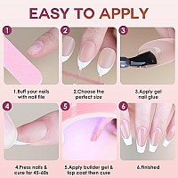 Gel Nail Tips Bornbyme Long Coffin Brown French Tip Soft Gel Matte Nails 120Pcs 15 Sizes Press On Nails For Nail Extension Pre