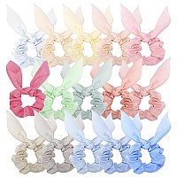 Ondder Hair Scrunchies Cute Ribbon Bow Elastic Hair Bands Ponytail Holders For Women And Girls