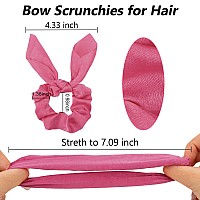 Ondder Hair Scrunchies Cute Ribbon Bow Elastic Hair Bands Ponytail Holders For Women And Girls