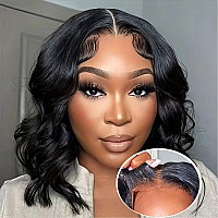 Atilck Wear And Go Glueless Bob Wig Body Wave Lace Front Human Hair Wigs For Black Women Pre Plucked And Pre Cut 4X4 Lace Cl