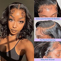 Bob Wig Human Hair 13X4 Body Wave Hd Lace Front Wigs Human Hair 180 Density Glueless Wigs Human Hair Pre Plucked Short Bob Wigs