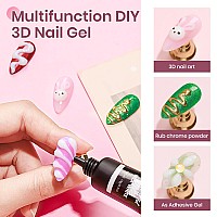 Mizhse 3D Nail Gel White Sculpting Gel For Nail Art 15G Pudding Carving Solid Nail Glue Gel 3D Molding Gel For Nails Gel 3D Nai