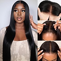 Eooma 200 Density Glueless Wigs Human Hair Pre Plucked Pre Cut 7X5 Wear And Go Glueless Wig 20 Inch Hd Straight Lace Front Wigs