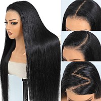 Eooma 200 Density Glueless Wigs Human Hair Pre Plucked Pre Cut 7X5 Wear And Go Glueless Wig 26 Inch Hd Straight Lace Front Wigs