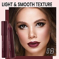 3 Colors Matt Nude Lipstick Lipliner Lip Crayons Pack Setvelvet Moisture Smooth Matte Lipstick Pencilswaterproofwaterlasting