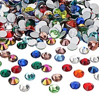 3600Pcs Multicolor Flatback Crystal Rhinestones Half Round Glue Fix Rhinestone Diamantes Gems For Crafts Nail Art Ss61921M