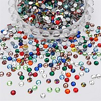 3600Pcs Multicolor Flatback Crystal Rhinestones Half Round Glue Fix Rhinestone Diamantes Gems For Crafts Nail Art Ss61921M