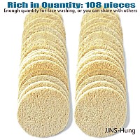 108 Pack Natural Loofah Sponge Exfoliating Face Pads Facial Body Scrubbers Pad When Bath Shower And Spa Loofa Sponges Brus