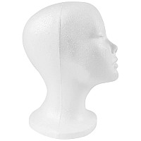 Shany Styrofoam Model Heads Hat Wig Foam Mannequin Female Wig Head Stand Mannequin Head For Wigs Wig Holder Round Base 1