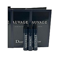 Dior Christian Sauvage Men Sample Spray Edt Perfume Vial 1 Ml 003 Oz 3 Pcs