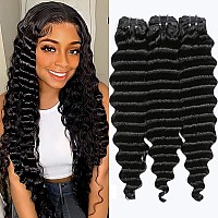 Loose Deep Wave Bundles Human Hair 3 Bundles 20 22 24Inch 100 Unprocessed Brazilian Virgin Human Hair Bundles Loose Deep Wave H