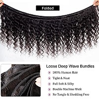 Loose Deep Wave Bundles Human Hair 3 Bundles 20 22 24Inch 100 Unprocessed Brazilian Virgin Human Hair Bundles Loose Deep Wave H