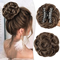 Deethens Messy Bun Hair Piece For Women Clip In Claw Bun Hair Pieces Combs Add Ponytail Hair Pieces Synthetic Hair Extensions Cl