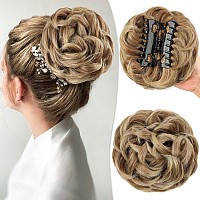 Deethens Messy Bun Hair Piece Claw Clip Tousled Updo Hair Buns Hairpiece Extensions For Women Clip In Claw Hair Bun Synthetic Ch