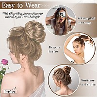 Deethens Messy Bun Hair Piece Claw Clip Tousled Updo Hair Buns Hairpiece Extensions For Women Clip In Claw Hair Bun Synthetic Ch