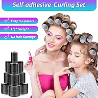 Hair Curlers Set With 24 Rollers 6 Jumbo 6 Large 6 Medium 6 Small And 24 Clips For All Hair Lengths Black