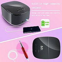 Bete Cordless Led Nail Lamp 60W Rechargeable Led Nail Dryer For Curing Nail Polish And Have Usb Port For Charging Phone And Nai