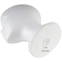 Shany Styrofoam Model Heads Hat Wig Foam Mannequin Female Wig Head Stand Mannequin Head For Wigs Wig Holder Round Base 1