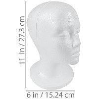 Shany Styrofoam Model Heads Hat Wig Foam Mannequin Female Wig Head Stand Mannequin Head For Wigs Wig Holder Round Base 1