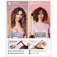 Vogewood 12 In Tiny Curling Wand With Adjustable Temperature Heat Resistant Glove For Medium And Long Hair 8In1 Gift Set