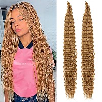 Curly Braiding Hair 30 Inch Ocean Wave Crochet Hair For Black Women Long Deep Wave Wet And Wavy Braiding Hair For Boho Braids