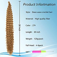 Curly Braiding Hair 30 Inch Ocean Wave Crochet Hair For Black Women Long Deep Wave Wet And Wavy Braiding Hair For Boho Braids