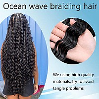 Curly Braiding Hair 30 Inch Ocean Wave Crochet Hair For Black Women Long Deep Wave Wet And Wavy Braiding Hair For Boho Braids