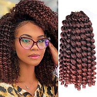 Wand Curl Crochet Braids Hair 12Inch Jamaican Bounce Curly Ombre Crochet T30 Colored Crochet Braids Ringlet Twist Hair Extension