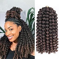 Wand Curl Crochet Hair Extensions 3Packs Curly Synthetic Jamaican Bounce Crochet Hair 12Inch Shoulder Length 1B Black Crochet H