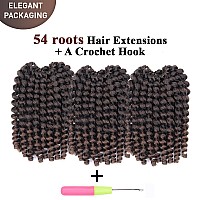 Wand Curl Crochet Hair Extensions 3Packs Curly Synthetic Jamaican Bounce Crochet Hair 12Inch Shoulder Length 1B Black Crochet H