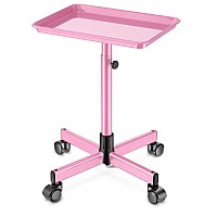 Deer Beauty Salon Tray On Wheels Premium Aluminum Tattoo Tray Rolling Trolley Adjustable Salon Service Rolling Tray Hairdres