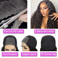 Wear And Go Glueless Wigs Human Hair Pre Plucked Pre Cut 4X4 Lace Front Wigs For Black Women Human Hair 30 Second Install For Be