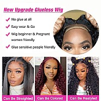 Wear And Go Glueless Wigs Human Hair Pre Plucked Pre Cut 4X4 Lace Front Wigs For Black Women Human Hair 30 Second Install For Be