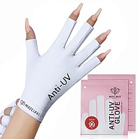 Modelones Uv Gloves For Gel Manicures Premium Upf99 Uv Protection Gloves For Uvled Gel Nail Lamp Nail Art Skin Care Fingerle