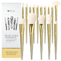 Ducare Makeup Brushes 15Pcs Makeup Brush Set With Holder Premium Synthetic Powder Foundation Contour Blush Concealer Eye Shadow