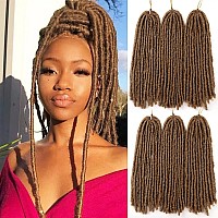 Wignee 120 Strands Faux Locs Crochet Hair 12 Inches Short Faux Locs Prelooped Soft Locs Dreadlock Crochet Hair 6 Packs Pretwis