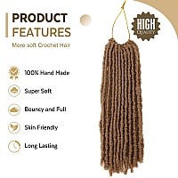 Wignee 120 Strands Faux Locs Crochet Hair 12 Inches Short Faux Locs Prelooped Soft Locs Dreadlock Crochet Hair 6 Packs Pretwis