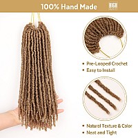 Wignee 120 Strands Faux Locs Crochet Hair 12 Inches Short Faux Locs Prelooped Soft Locs Dreadlock Crochet Hair 6 Packs Pretwis