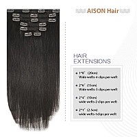 Clip In Hair Extensions Real Human Hair 115G Dark Brown 100 Real Human Hair Clip In Extensions Soft Silky Straight 7Pcs 16 Clip