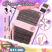 Emeda Lash Clusters 280Pcs 50D 60D Individual Lashes D Curl Lash Clusters Mixed Tray 916Mm Cluster Lashes Diy Lash Extensions S