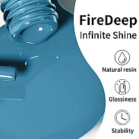 Firedeep Baby Blue Gel Nail Polish Medium Blue Nail Polish Uvled Soak Off Gel Polish For Autumn And Winter 054 Fl Oz 1Pcs