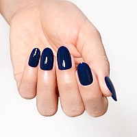 Firedeep Navy Blue Gel Nail Polish Blue Nail Polish Uvled Soak Off Gel Polish For Autumn And Winter 054 Fl Oz 1Pcs