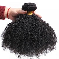 Mongolian Afro Kinky Curly Bundles Human Hair 1 Single Bundle 14 Inch 4B 4C Afro Curly Weave Virgin Hair Kinky Coily Afro Kinky