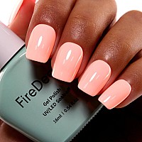 Firedeep Nude Pink Gel Nail Polish 1Pcs Bright Pink Gel Polish Manicure Salon Uvled Soak Off Pink Nail Polish French Manicure 1