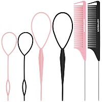 Hotvigour Hair Styling Tools 6 Pack French Braiding Combo With 2 Tail Braiders And 4 Loopthrough Hair Tools