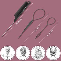 Hotvigour Hair Styling Tools 6 Pack French Braiding Combo With 2 Tail Braiders And 4 Loopthrough Hair Tools