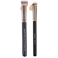 Energy Small Foundation Brushes Dense Flat Top Makeup Brushes For Foundation Under Eye Concealer Blending With Liquid Cream Powd