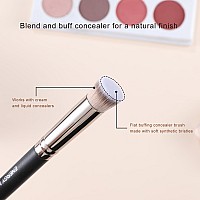 Energy Small Foundation Brushes Dense Flat Top Makeup Brushes For Foundation Under Eye Concealer Blending With Liquid Cream Powd