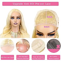 Lothia 613 6X4 Lace Front Wig Human Hair 180 Density Body Wave Blonde Lace Front Wigs Human Hair Pre Plucked Blonde Wig Human H