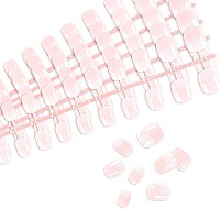 Liarty 240 Pcs Press On Nails Short French Tip False Nails Manicure 12 Size Acrylic Full Cover Artificial Fake Nails White